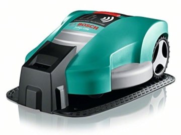Bosch DIY Mähroboter Indego 1200 Connect, Ladestation, Netzteil, 250m Begrenzungsdraht, 500 Befestigungshaken, 4 Befestigungsnägel, 2 Kabelverbindungen, 2 Lineale (für bis zu 1200m² rasenfläche, Mähfläche pro Ladung bis zu 200m²) -