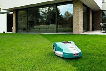 Bosch DIY Mähroboter Indego 1200 Connect, Ladestation, Netzteil, 250m Begrenzungsdraht, 500 Befestigungshaken, 4 Befestigungsnägel, 2 Kabelverbindungen, 2 Lineale (für bis zu 1200m² rasenfläche, Mähfläche pro Ladung bis zu 200m²) - 