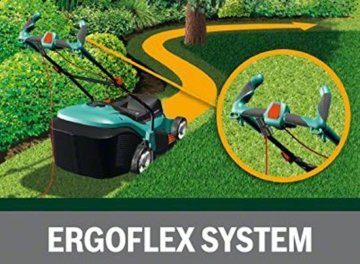 Bosch DIY Rasenmäher Rotak 37, Grasfangbox 40 l (1400 W, Ergoflex-System, Schnittbreite 37 cm, Schnitthöhe 20-70 mm) - 
