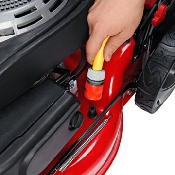 BRAST BENZIN ECO Rasenmäher Motormäher 2,5kW (3,4PS) Mäher Benzinmäher Trimmer kugelgelagerte Big-Wheeler-Räder Stahlblechgehäuse Easy Clean 46cm Schnittbreite - 