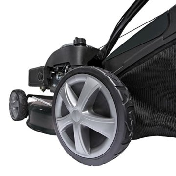 BRAST Benzin Rasenmäher incl. Selbstantrieb 2,0kW (2,7PS) Motormäher Mäher Benzinmäher Trimmer kugelgelagerte Big-Wheeler-Räder Stahlblechgehäuse Easy Clean 40cm Schnittbreite - 