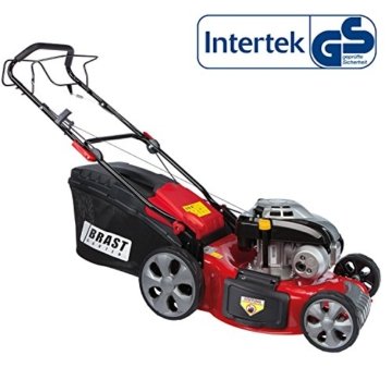 BRAST Benzin Rasenmäher incl. Selbstantrieb 2,5kW (3,4PS) GT Markengetriebe kugelgelagerte Big-Wheeler-Räder Stahlblechgehäuse Easy Clean 46cm Schnittbreite - 