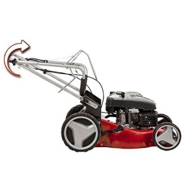 Einhell Benzin Rasenmäher GC-PM 46/2 S HW (1,9 kW, 139 cm³, 46 cm Schnittbreite, 70 l Fangsack, Mulchfunktion, Highwheeler) - 