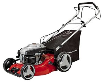 Einhell Benzin Rasenmäher GC-PM 46/2 S HW (1,9 kW, 139 cm³, 46 cm Schnittbreite, 70 l Fangsack, Mulchfunktion, Highwheeler) -