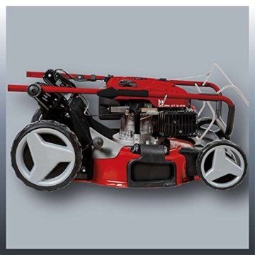 Einhell Benzin Rasenmäher GC-PM 47 S HW (1,8 kW, 139 cm³, Schnittbreite: 47 cm, zentrale Schnitthöhenverstellung: 6 Stufen | 25 - 70 mm) - 