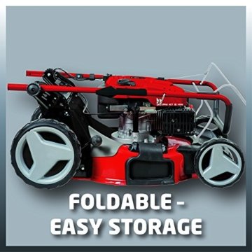 Einhell Benzin Rasenmäher GC-PM 47 S HW (1,8 kW, 139 cm³, Schnittbreite: 47 cm, zentrale Schnitthöhenverstellung: 6 Stufen | 25 - 70 mm) - 