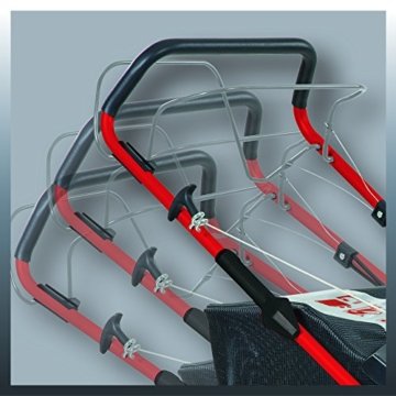Einhell Benzin Rasenmäher GE-PM 48 S HW B&S (2 kW, 48 cm Schnittbreite, 75 l Fangsack, Hinterradantrieb, Mulchfunktion, Seitenauswurf, empfohlen bis 1600 m²) - 