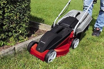 Einhell Elektro Rasenmäher GC-EM 1030 (1000 W, 30 cm Schnittbreite, 25 l Fangbox, 30-70 mm Schnitthöhe, klappbarer Führungsholm, leicht und robust) - 