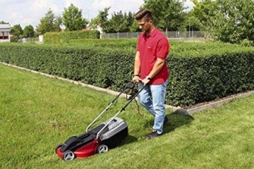 Einhell Elektro Rasenmäher GC-EM 1030 (1000 W, 30 cm Schnittbreite, 25 l Fangbox, 30-70 mm Schnitthöhe, klappbarer Führungsholm, leicht und robust) - 