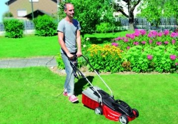 Einhell Elektro Rasenmäher GE-EM 1233 (1250 W, 33 cm Schnittbreite, 5-fache Schnitthöhenverstellung 20-60 mm, 30 l Fangbox) - 