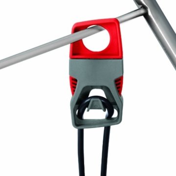 Einhell Elektro Rasenmäher GE-EM 1843 HW (1800 W, 43 cm Schnittbreite, 6-fache Schnitthöhenverstellung 25-75 mm, 63 l Fangbox, Highwheeler) - 