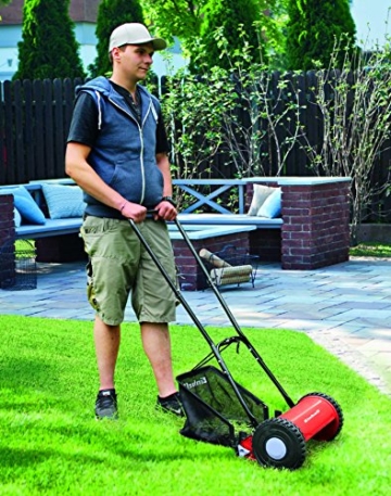 Einhell Hand Rasenmäher GC-HM 30 (30 cm Schnittbreite, max. 42 mm Schnitthöhe, 16 l Fangkorb, empfohlen bis 150 m²) - 