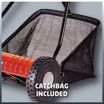 Einhell Hand Rasenmäher GC-HM 40 (40 cm Schnittbreite, max. 35 mm Schnitthöhe, 27 l Fangkorb, empfohlen bis 250 m²) - 