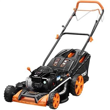 FUXTEC Benzin Rasenmäher FX-RM20BS mit 51 cm GT Selbstantrieb B&S Motor Easy Clean Briggs Stratton Motormäher 4in1 Mulchen -