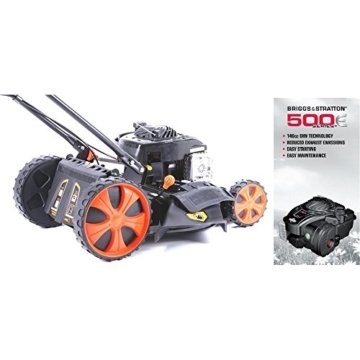 FUXTEC FX-RM20BS BENZIN RASENMÄHER mit B&S (Briggs Stratton) und EASY CLEAN Waschfunktion Radantrieb Mulchen Seitenauswurf Fangkorb - 