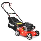 HECHT Benzin-Rasenmäher 40 Benzin-Mäher (3,5 PS Motorleistung, 40,6 cm Schnittbreite, 3-fache Schnitthöhenverstellung 25-70 mm, 40 L Fangsack) -
