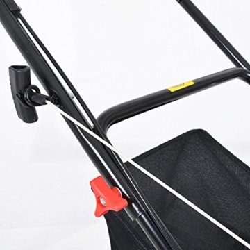 HECHT Benzin-Rasenmäher 40 Benzin-Mäher (3,5 PS Motorleistung, 40,6 cm Schnittbreite, 3-fache Schnitthöhenverstellung 25-70 mm, 40 L Fangsack) - 