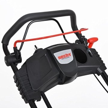HECHT Benzin-Rasenmäher 548 SWE Benzin-Mäher mit Elektro-Start (5 PS Motorleistung, 46 cm Schnittbreite, 7-fache Schnitthöhenverstellung 25-75 mm, 60 L Fangsack) - 