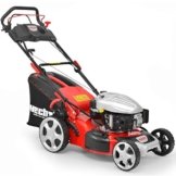 HECHT Benzin-Rasenmäher 548 SWE Benzin-Mäher mit Elektro-Start (5 PS Motorleistung, 46 cm Schnittbreite, 7-fache Schnitthöhenverstellung 25-75 mm, 60 L Fangsack) -