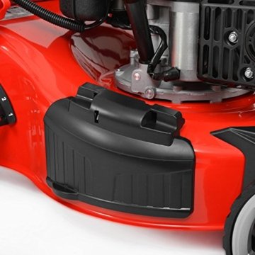 HECHT Benzin-Rasenmäher 548 SWE Benzin-Mäher mit Elektro-Start (5 PS Motorleistung, 46 cm Schnittbreite, 7-fache Schnitthöhenverstellung 25-75 mm, 60 L Fangsack) - 