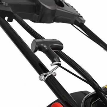 HECHT Benzin-Rasenmäher 548 SWE Benzin-Mäher mit Elektro-Start (5 PS Motorleistung, 46 cm Schnittbreite, 7-fache Schnitthöhenverstellung 25-75 mm, 60 L Fangsack) - 