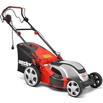 HECHT Elektro-Rasenmäher 1803 S Elektro-Mäher (1800 Watt, 46 cm Schnittbreite, 7-fache Schnitthöhenverstellung 30-75 mm, 60 L Fangsack) -
