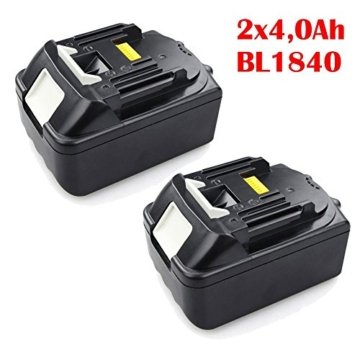 Neu 2 Stück Makita BL1840 196399-0 Lithium-Ionen-Akku / Li-Ion-Akku, 18 V, 4 Ah ersetzen -