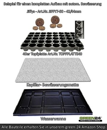 100 St. Jiffy® von GREEN24 Original Quell-Tabletten Torf-Quelltöpfe 44mm Aussaaterde Anzuchterde Torftablette mit Anleitung - 