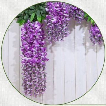 12 Stücke/Lot Künstlicher 105 cm Deko Hochzeiten Heimdekoartikel Blauregen Seidenblumen Urlaub & Blumen und Wildtierbeobachtungen simulation - 