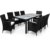 17tlg PolyRattan Sitzgruppe Gartenmöbel Gartenset Lounge Rattan Gartengarnitur Essgruppe Rattan - 