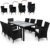 17tlg PolyRattan Sitzgruppe Gartenmöbel Gartenset Lounge Rattan Gartengarnitur Essgruppe Rattan -