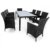 17tlg PolyRattan Sitzgruppe Gartenmöbel Gartenset Lounge Rattan Gartengarnitur Essgruppe Rattan - 