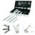 18 teiliges Grillbesteck Barbecue - Utensilien aus Edelstahl für den Grill mit Aluminiumkoffer -