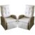 2 Stück Poly Rattan Gartensessel Relaxsessel Fernsehsessel Rattanstuhl Rattansessel Loungesessel mit Fußteil stufenlos verstellbar Grau/Beige + Auflage Beige Rattanmöbel Terrassenmöbel Balkonmöbel Gartenmöbel -