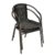 2er Set Bistrostuhl Stahlgestell Poly Rattan Gartenstuhl Stapelstuhl Balkonstuhl - 