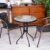 2er Set Bistrostuhl Stahlgestell Poly Rattan Gartenstuhl Stapelstuhl Balkonstuhl - 