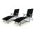 2er Set Klappliege Alu Textilene Sonnenliege Liegestuhl Campingliege schwarz klappbar -