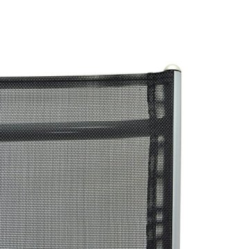 2er Set Klappstuhl Aluminium Komfortbreite Gartenstuhl Gartenstühle Klappstühle Alu schwarz - 