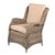 2er Set Polyrattan Sessel beige grau inkl Kissen Gartenstuhl Esszimmer hochwertig Polyrattansessel 2 Stück - 