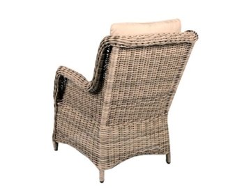 2er Set Polyrattan Sessel beige grau inkl Kissen Gartenstuhl Esszimmer hochwertig Polyrattansessel 2 Stück - 