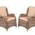 2er Set Polyrattan Sessel beige grau inkl Kissen Gartenstuhl Esszimmer hochwertig Polyrattansessel 2 Stück -