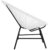 2x Poly-Rattan Gartensessel Suzano, Gartenstuhl Spaghetti Stuhl, 70er Retro-Design ~ weiß - 