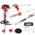 4 in1 Benzin Multitool Motorsense Heckenschere Hochentaster Rasentrimmer Astsäge Freischneider -