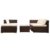 (6034) POLY RATTAN Lounge Braun Gartenset Sofa Garnitur Polyrattan Gartenmöbel - 