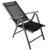 6er Set Klappstuhl Aluminium Gartenstuhl Aluminium Campingstuhl verstellbar schwarz stabil - 
