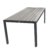7tlg. Gartengarnitur, Aluminium Gartentisch mit Polywood-Tischplatte Grau 205x90cm + 6x Aluminium-Hochlehner mit Textilenbespannung, 7-fach verstellbar, klappbar, anthrazit / Sitzgruppe Sitzgarnitur Gartenmöbel Terrassenmöbel - 