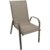 9tlg Gartengarnitur Sitzgruppe Gartenmöbel Set Aluminium Gartentisch mit Polywood Tischplatte 205x90cm Stapelstuhl pulverbeschichtet mit Textilenbespannung Champagner - 