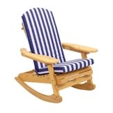 Adirondack Gartenstuhl Sitzkissen in Blau mit Weißen Streifen -
