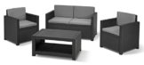 Allibert Lounge Set Monaco, Grau, 4-teilig -