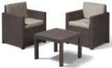 Allibert Lounge Set Victoria Balcony, Braun, 3-teilig -